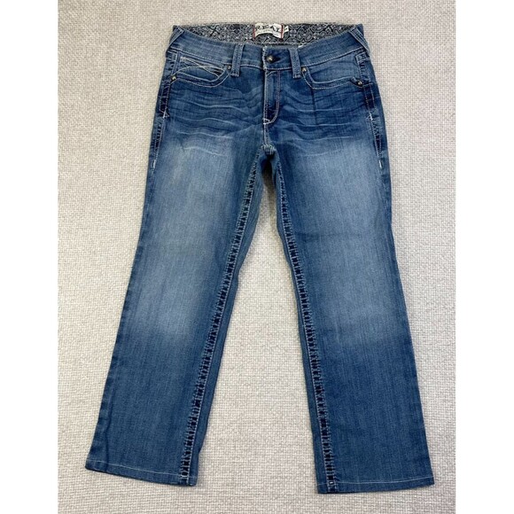 Ariat REAL Jeans Women's 30 Straight Stretch Western Embroidered Pockets Denim - Picture 1 of 11